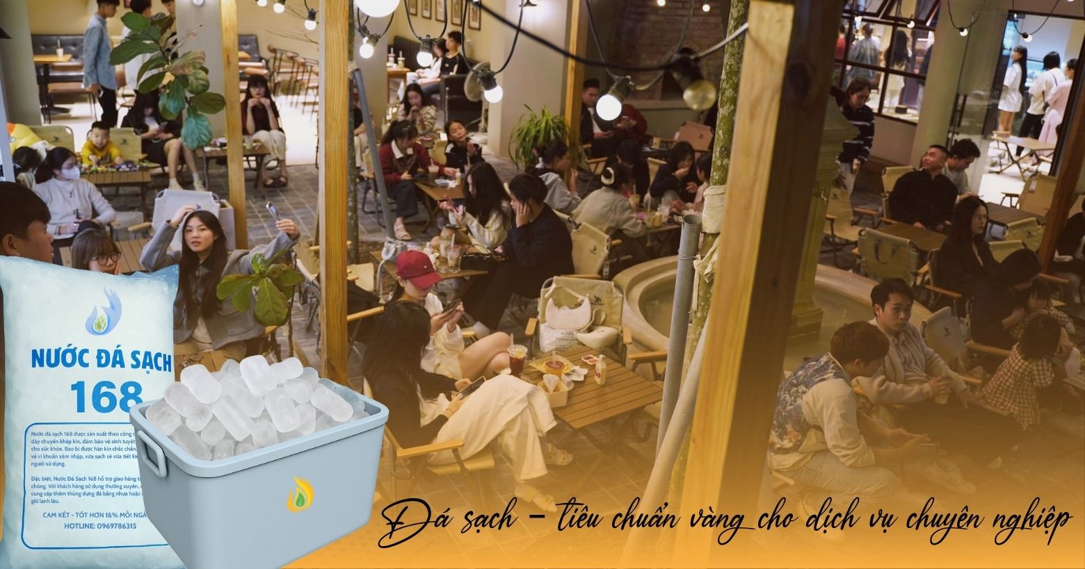 Nước Đá Sạch Cho Quán Cafe 168