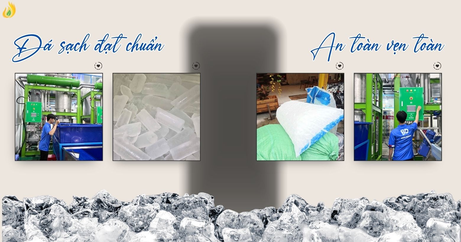 Quy trình sản xuất nước đá tinh khiết đạt chuẩn an toàn thực phẩm