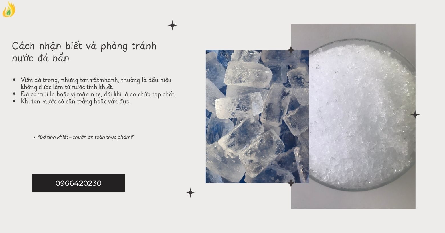 Nhận biết nước đá sạch và nước đá bẩn chỉ bằng mắt thường