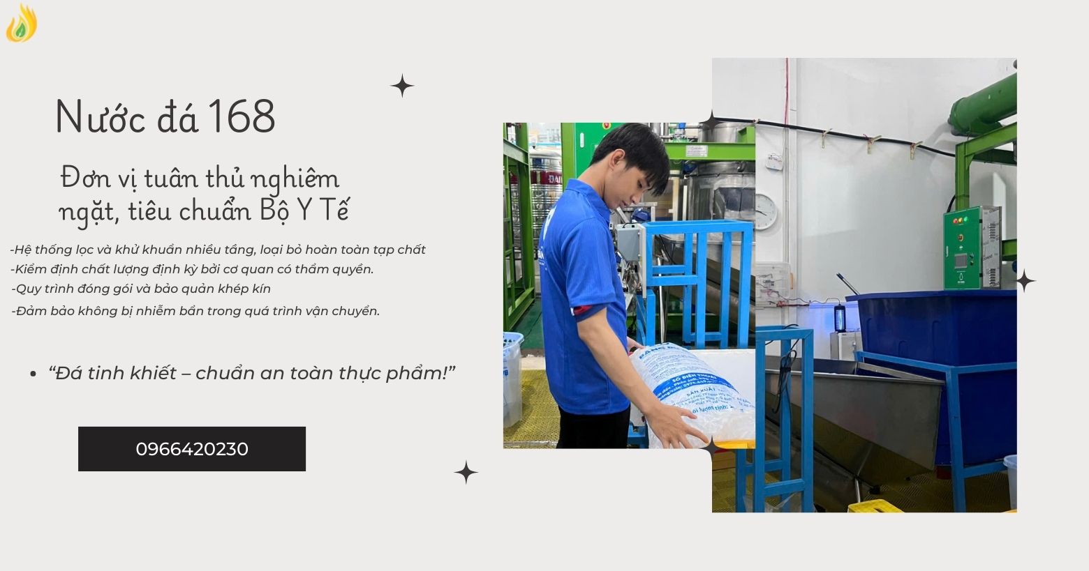 Nước đá tinh khiết 168 Gò Vấp