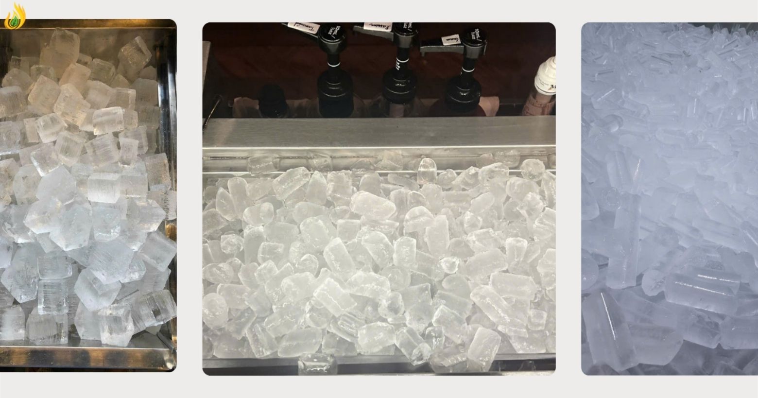 Sự khác biệt giữa nước đá công nghiệp và đá tinh khiết