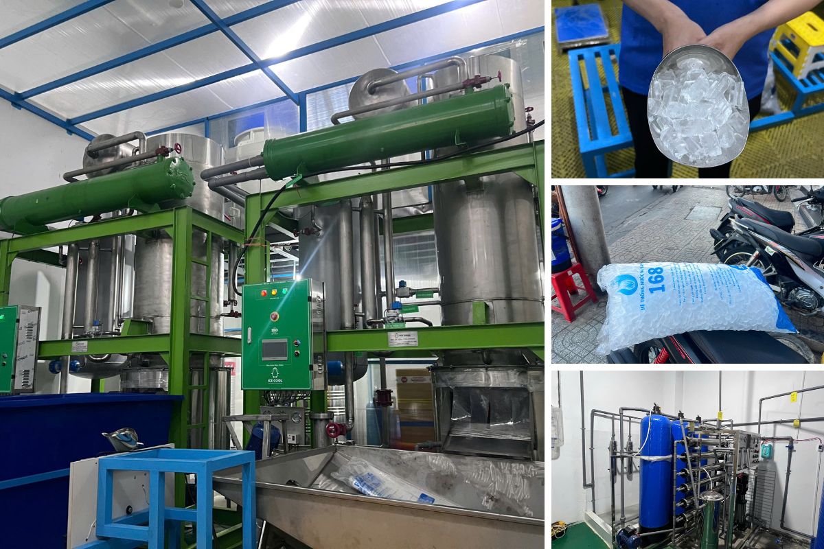 quy trình sản xuất nước đá