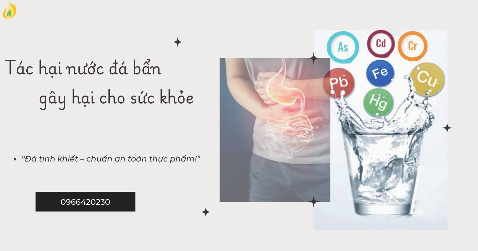 Tác hại khi sử dụng nước đá bẩn