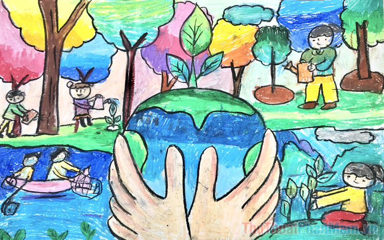 Vẽ Tranh Bảo Vệ Nguồn Nước Sạch Đơn Giản