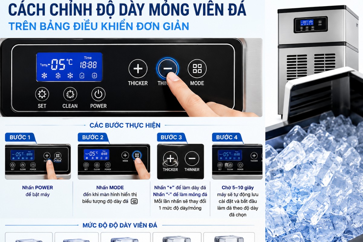 Read more about the article Cách chỉnh độ dày mỏng viên đá trên bảng điều khiển đơn giản, chuẩn kỹ thuật