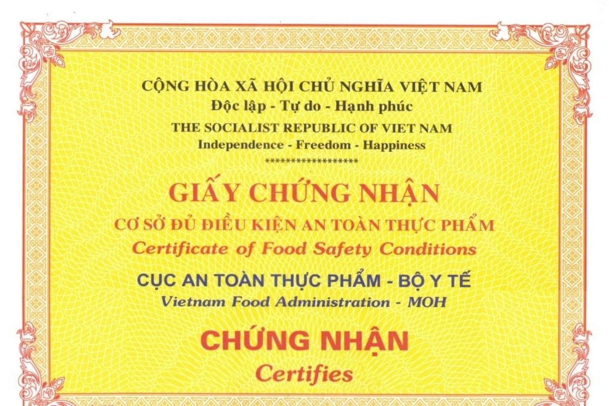 Giấy chứng nhận ATTP cho xưởng nước đá là gì