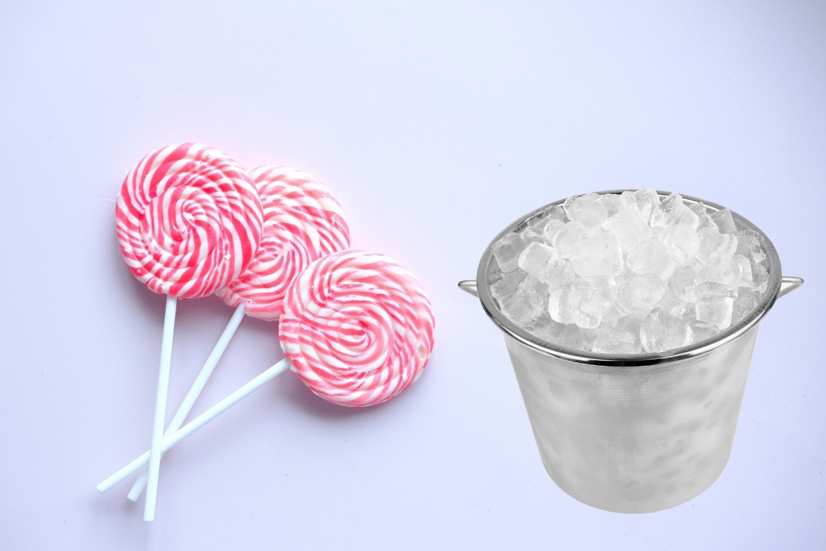Hướng dẫn làm sạch kẹo mút bằng nước đá