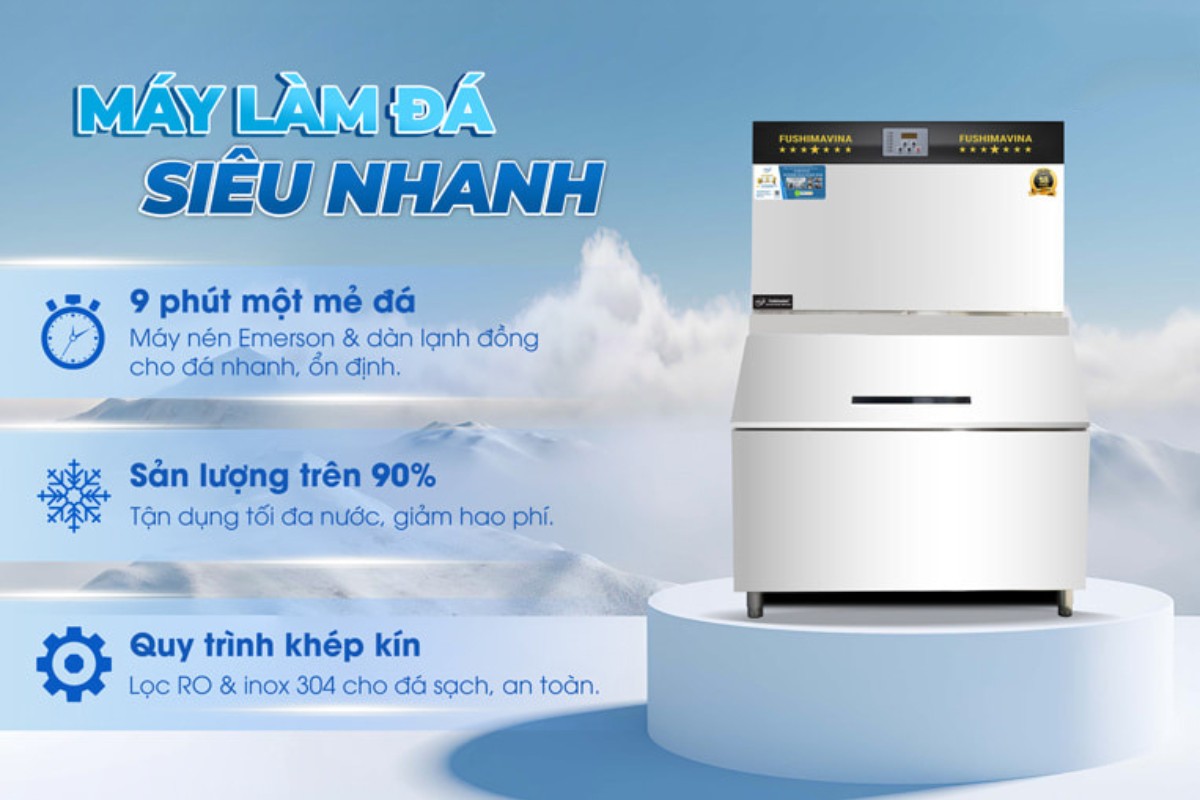 Khuyến mãi máy làm đá cuối năm có gì hấp dẫn