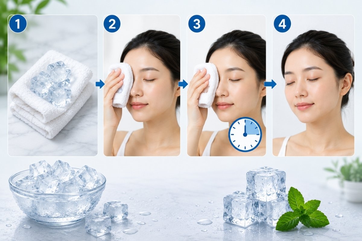 Nước đá sạch giúp giảm sưng mắt như thế nào