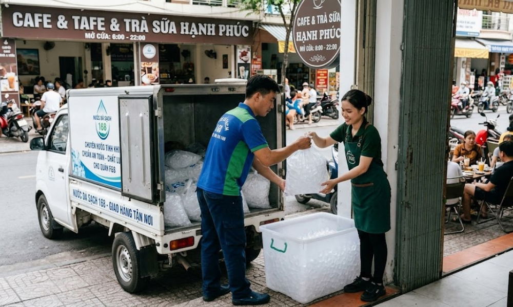 Mua Nước Đá Tinh Khiết